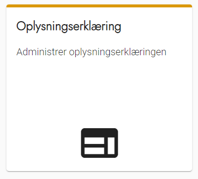 Administration - oplysningserklæring